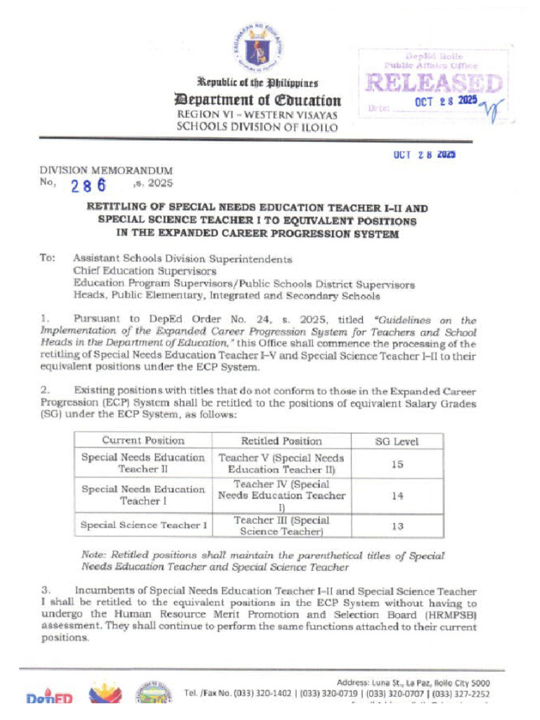 Retitling of Spet Items | PDF
