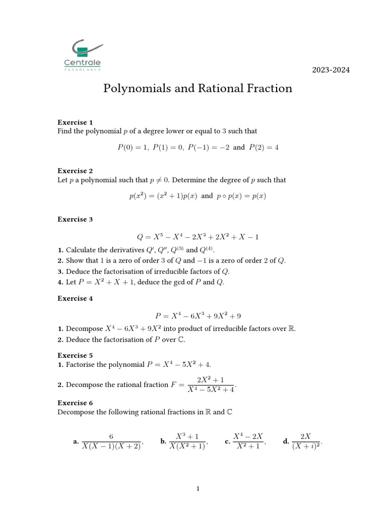 WS Polynomials | PDF