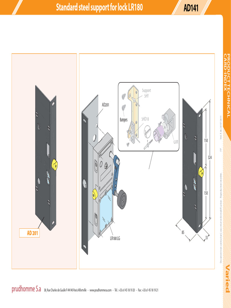 Fiche technique des supports et butées | PDF