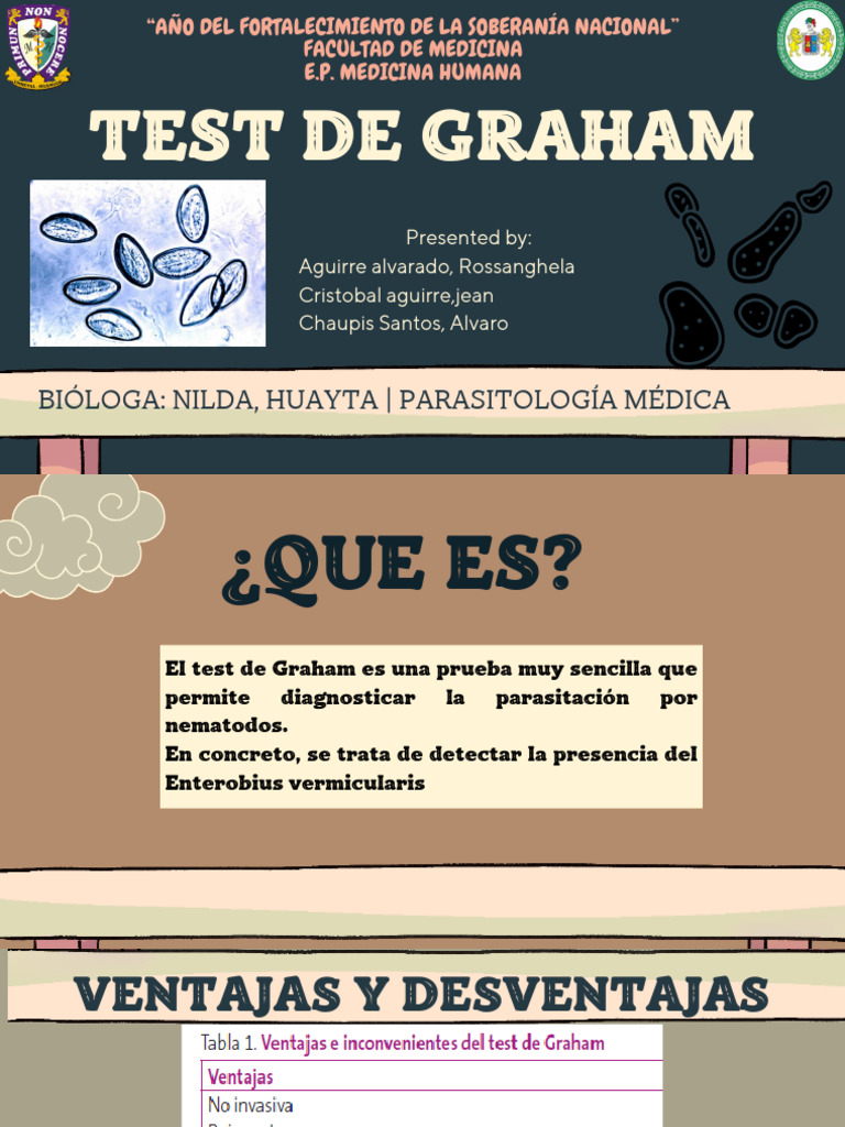 Test de Graham para Diagnóstico de Nematodos | PDF