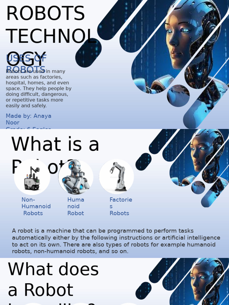 Uses and Types of Robots Explained | PDF