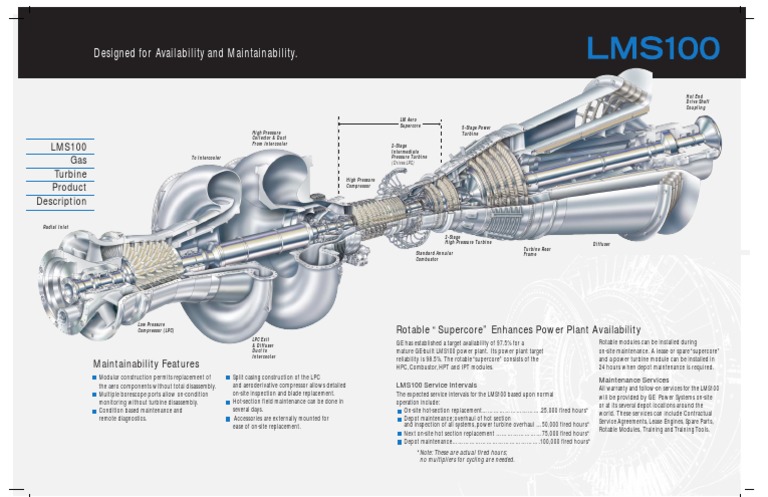 LMS100 Gas Turbine Maintenance Overview | PDF | Turbine | Gases