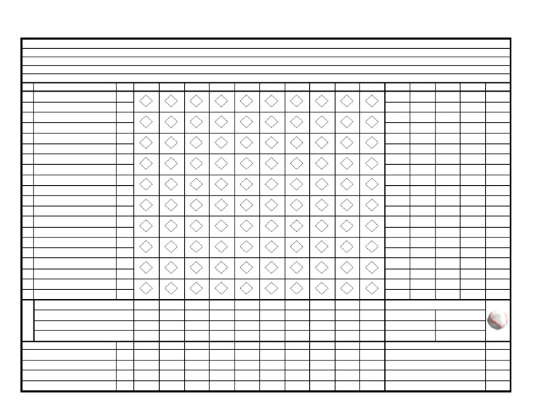 Baseball Game Box Score Template | PDF