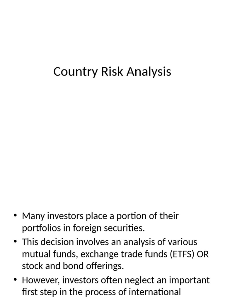 Understanding Country Risk Factors | PDF | Investing | Credit Rating