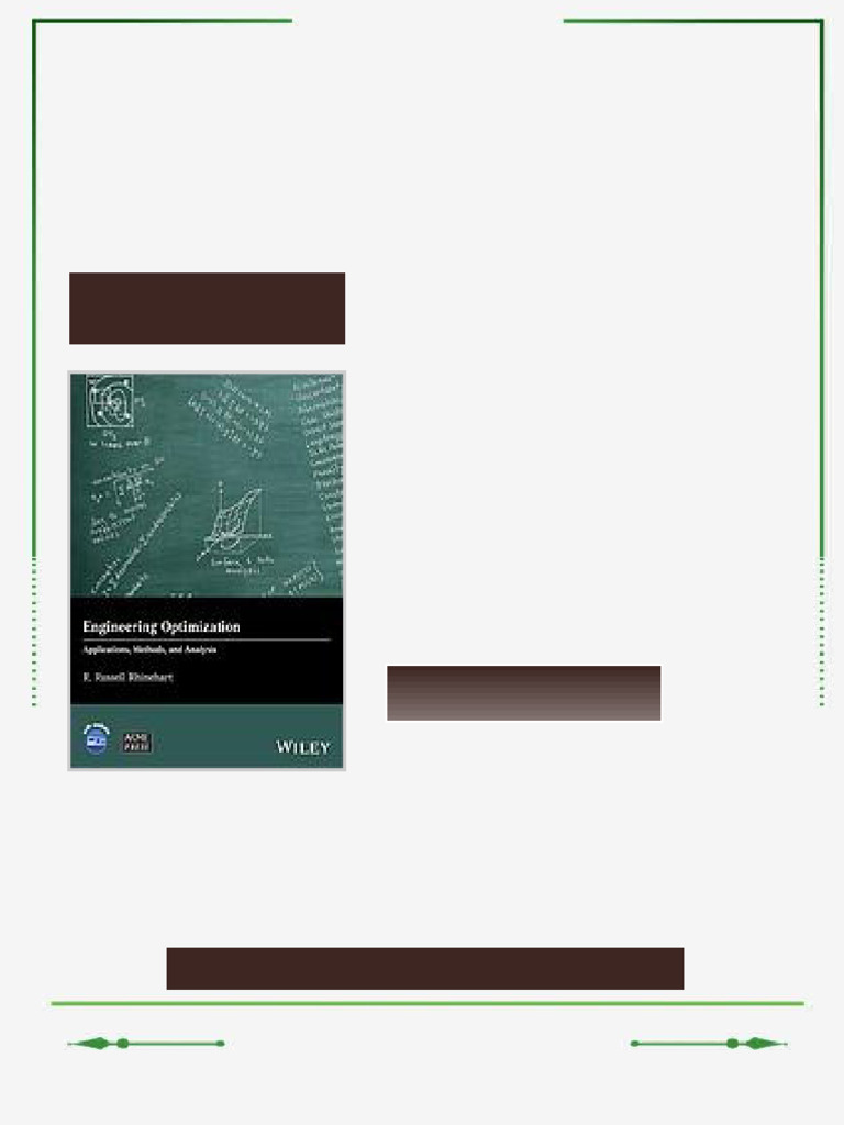 Engineering optimization: applications, methods and analysis First ...