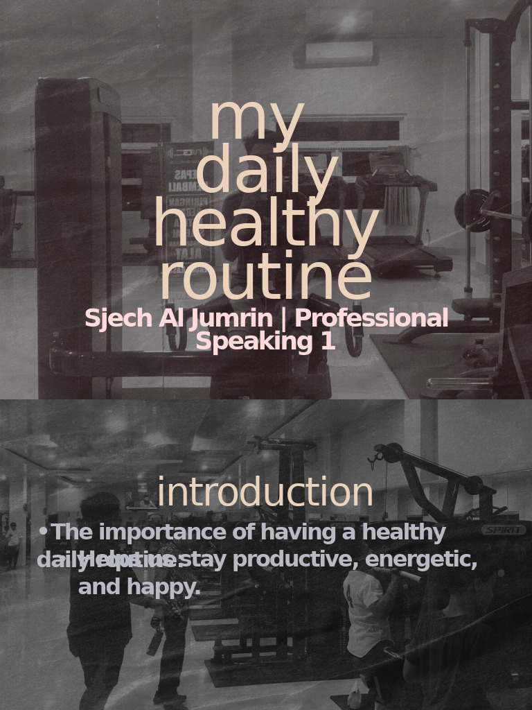 Daily Healthy Routine for Wellbeing | PDF