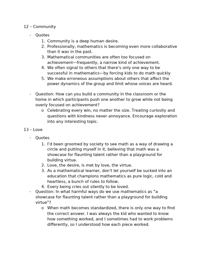 Building Community in Math Education | PDF | Mathematics | Learning