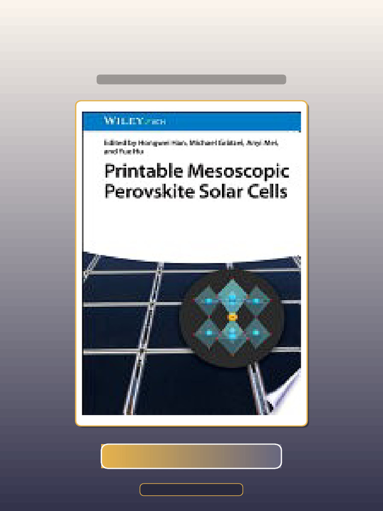 Test Bank for Printable Mesoscopic Perovskite Solar Cells 1st Edition ...