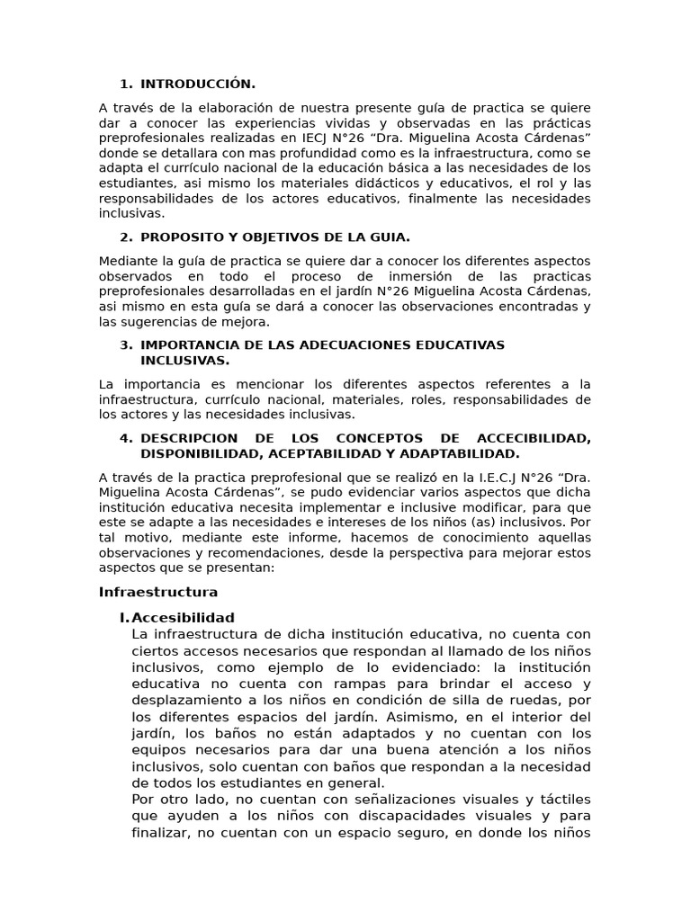 Guía de Práctica en Educación Inclusiva | PDF | Enseñando | Plan de ...