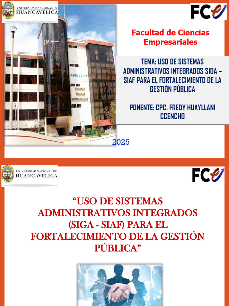 Uso de Sistemas Administrativos Integrados Siga-Siaf para El ...