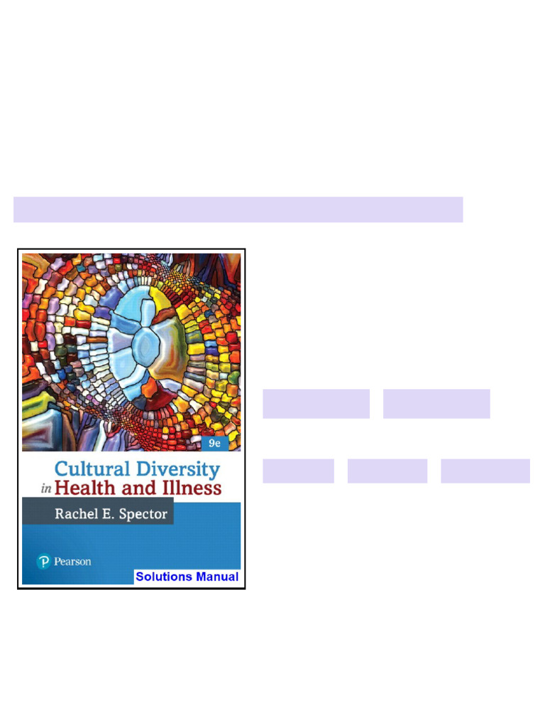 Cultural Diversity in Health and Illness 9th Edition Spector Solutions ...