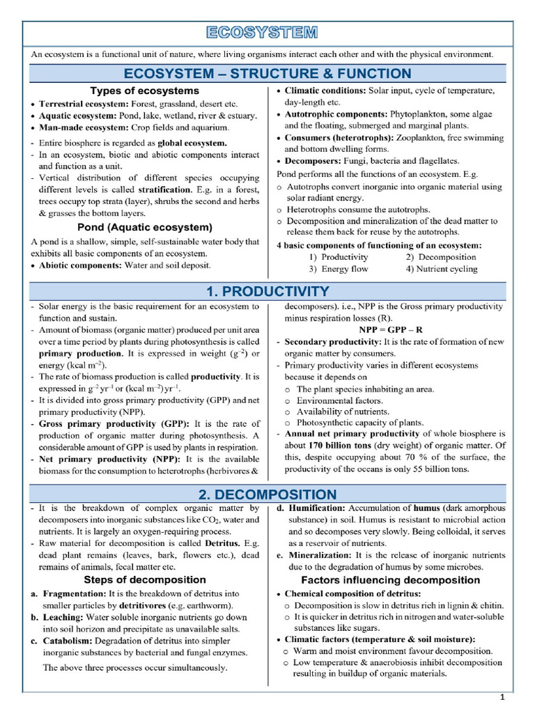 Ecosystem (2) | PDF