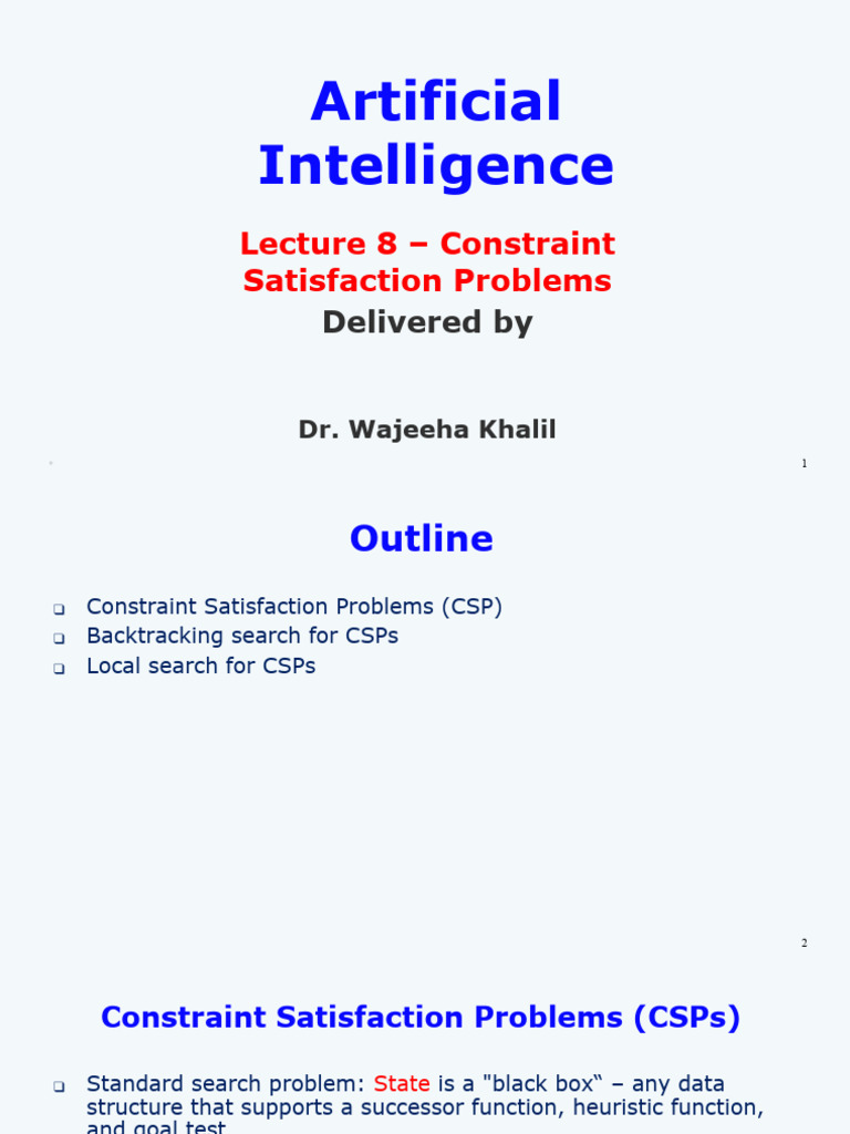 Understanding Constraint Satisfaction Problems | PDF