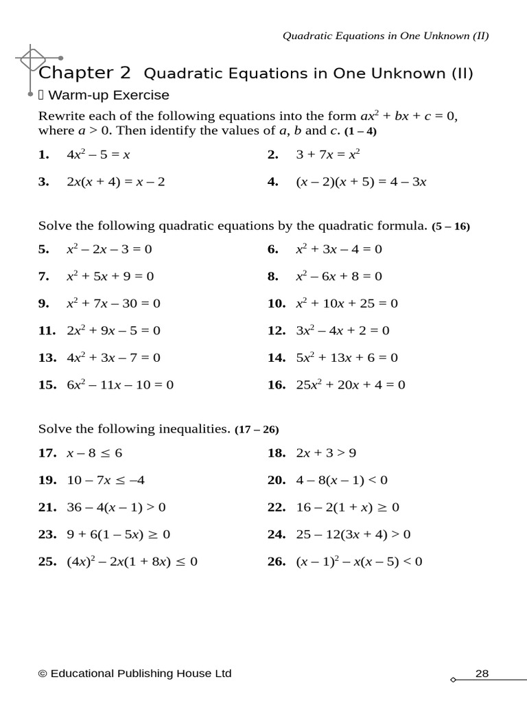 Quadratic Equations: Solving & Roots | PDF | Numbers | Rational Number