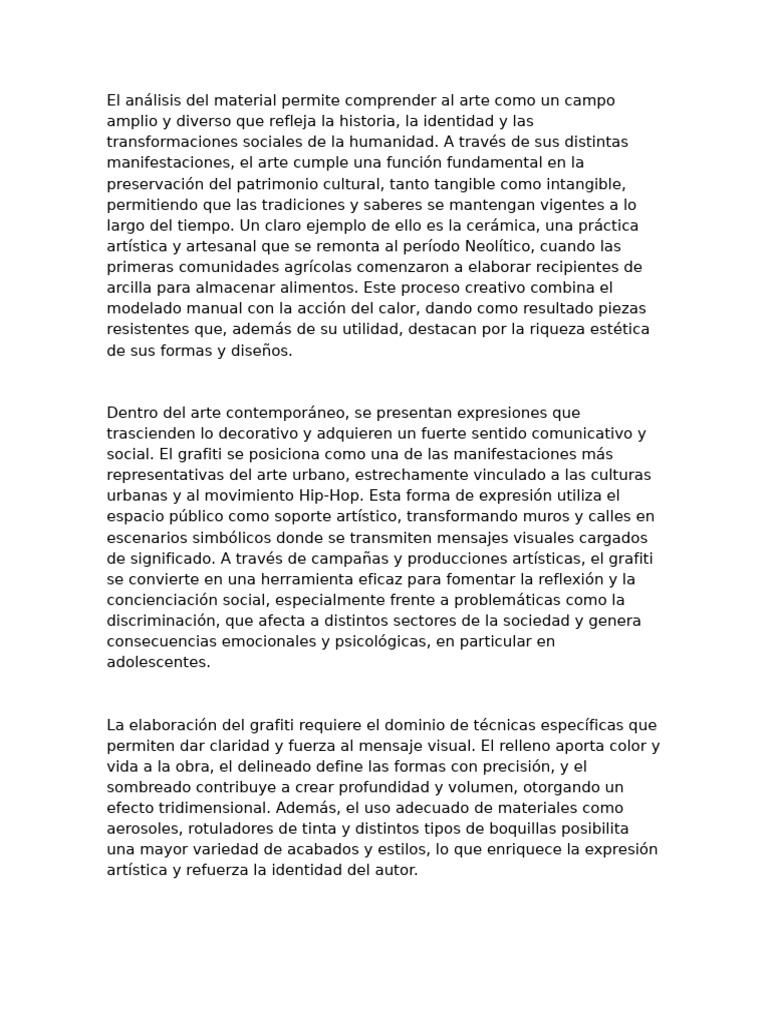 El arte como herramienta de cambio social | PDF | Pintada | Educación ...