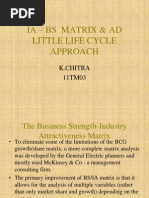 Ia - Bs Matrix & Ad Little Life Cycle Approach: K.Chitra 11TM03