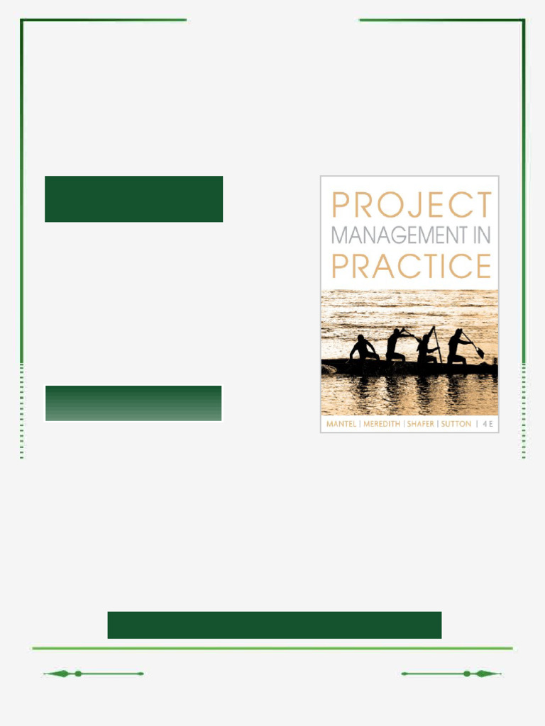 Project Management in Practice 4th Edition Samuel J. Mantel ebook ...