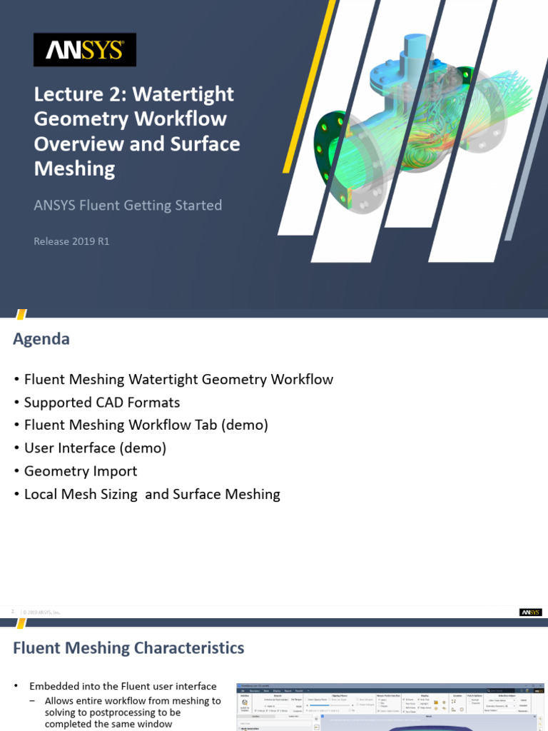 Watertight Geometry Workflow in Fluent | PDF | Computer File