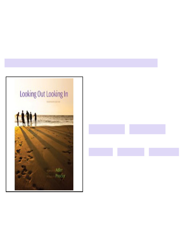 Test Bank for Looking Out, Looking In, 14th Edition online reading | PDF