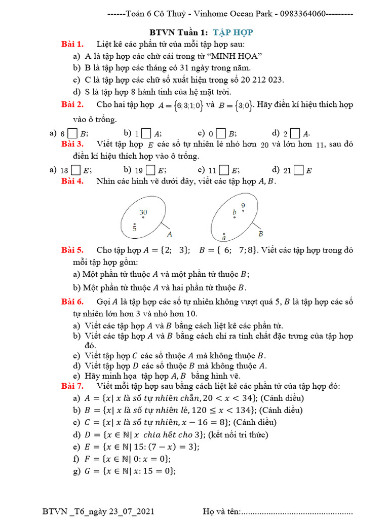 BTVN T6 - So 1 | PDF