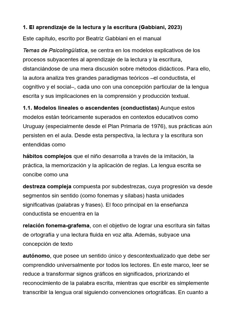 Modelos de aprendizaje de lectura y escritura | PDF | Literatura ...
