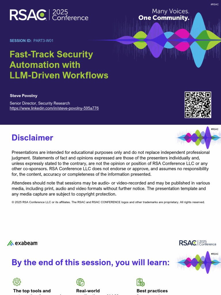 2025 USA25 PART3 W01 01 Fast Track Security Automation With LLM Driven ...