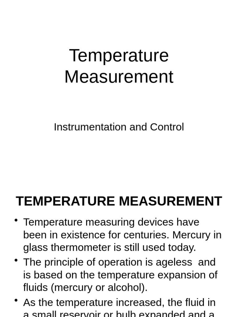 Temperature Measurement Devices Explained | PDF | Thermocouple | Thermostat