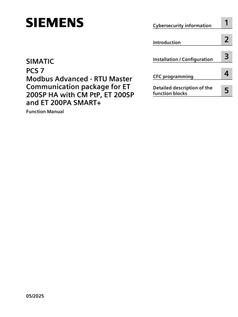 Modbus RTU Master Manual for ET 200SP | PDF | Computer Security | Security