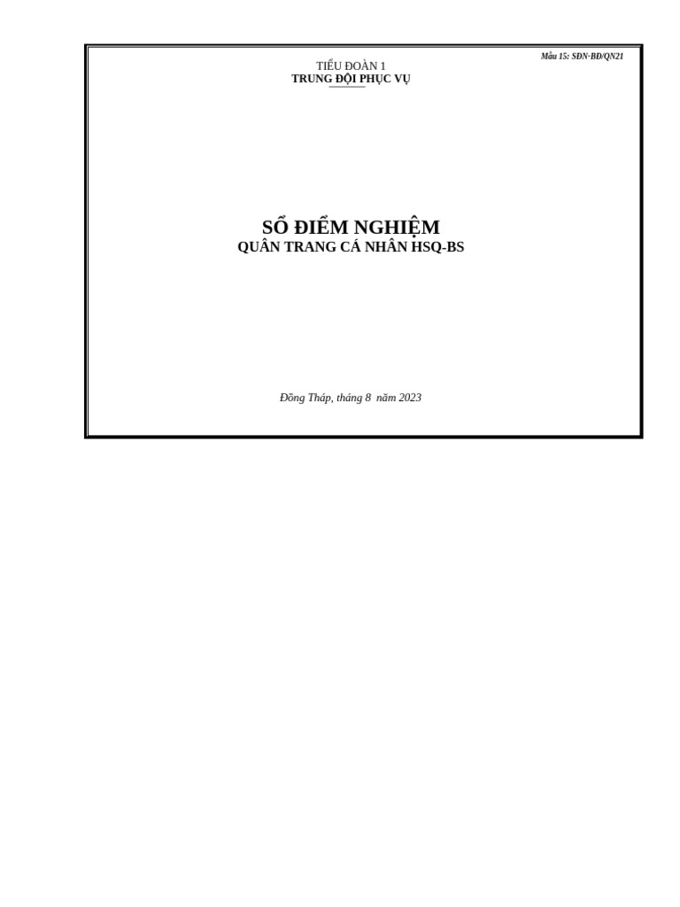 Bia Danh Sach Diem Nghiem QT HSQ-BS | PDF