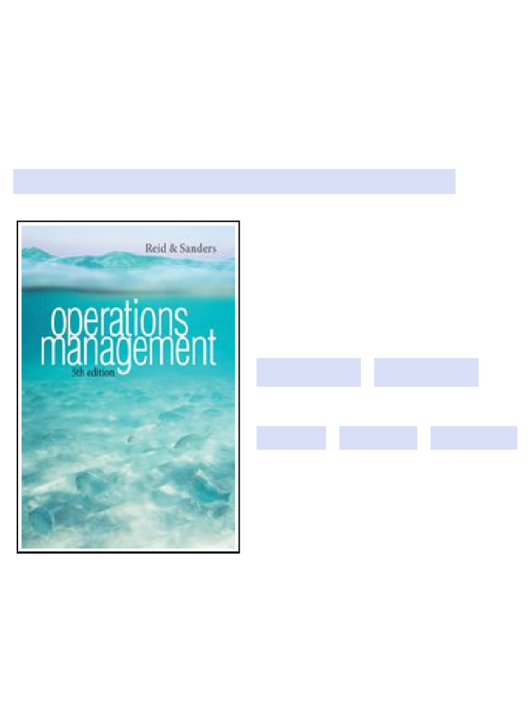 Operations Management Reid 5th Edition Test Bank Full Chapters Included ...