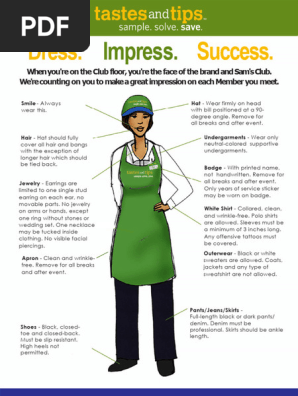 sam's club dress code employees Guidelines Job size:22 ON-MODEL The Guide to Perfect