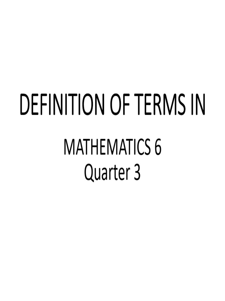 Mathematics Terms Glossary for Grade 6 | PDF | Triangle | Rectangle