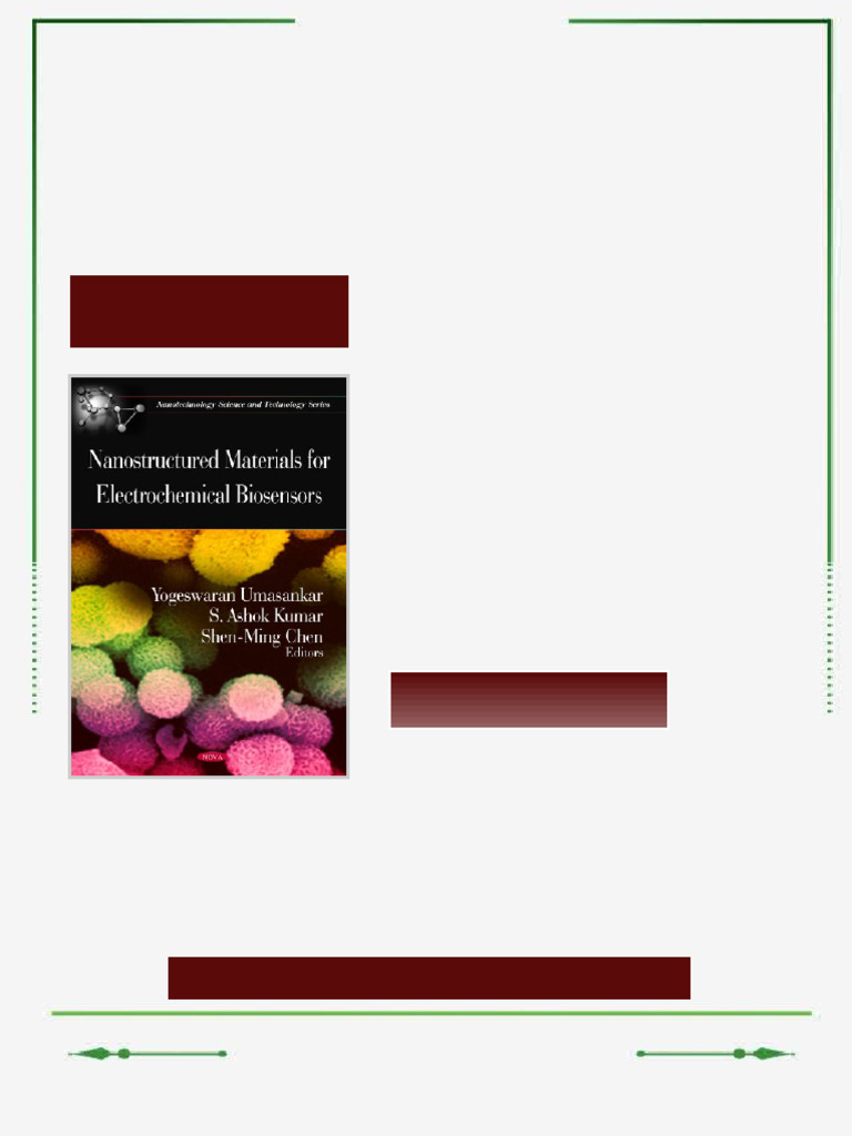 Nanostructured Materials for Electrochemical Biosensors 1st Edition ...