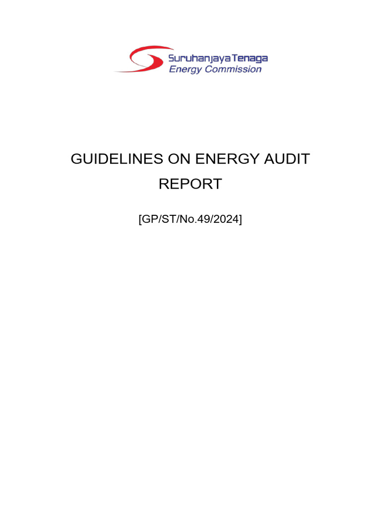 Energy Audit Report Guidelines 2024 | PDF | Coke (Fuel) | Water Heating