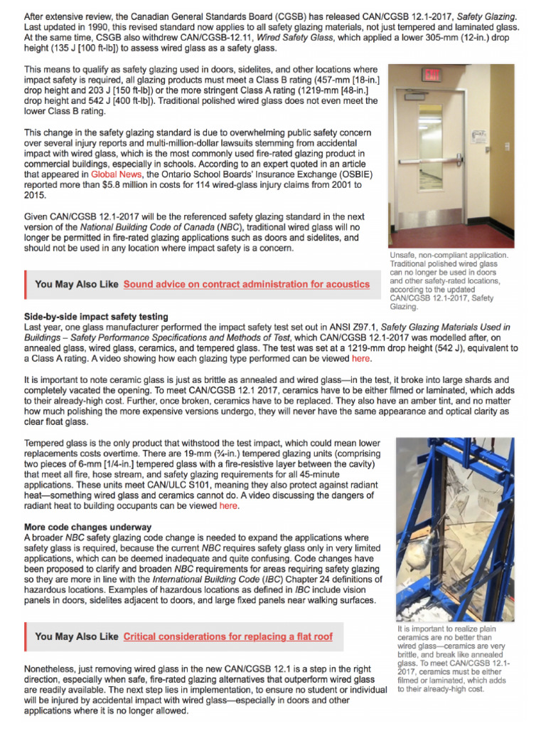 Wired Glass to Tempered | PDF