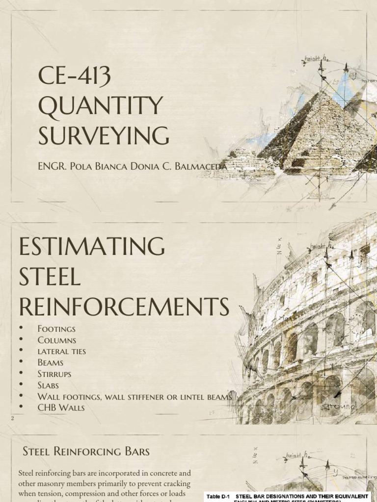 Estimating Steel Reinforcements Guide | PDF | Structural Engineering ...