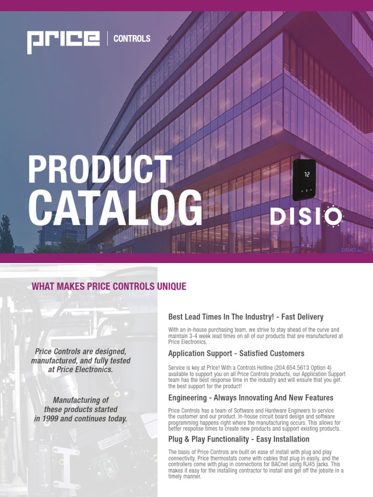 Controls Product Catalog | PDF | Thermostat | World Wide Web