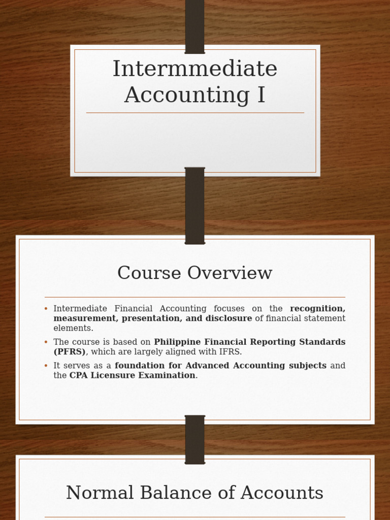 Intermediate Accounting I Course Overview | PDF