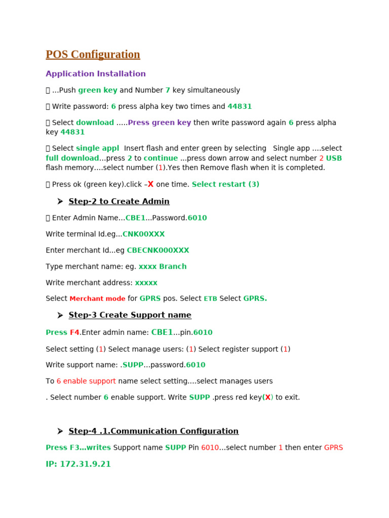 POS Configuration and Setup Guide | PDF | Communications Protocols ...