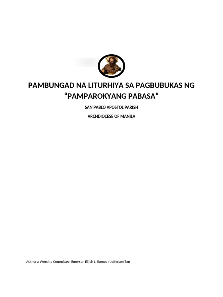 Pabasa Liturgy | PDF