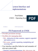 File System Interface and Implementations: Fred Kuhns CS523 - Operating Systems