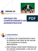 Enfoque Del Comportamiento en La Administracion