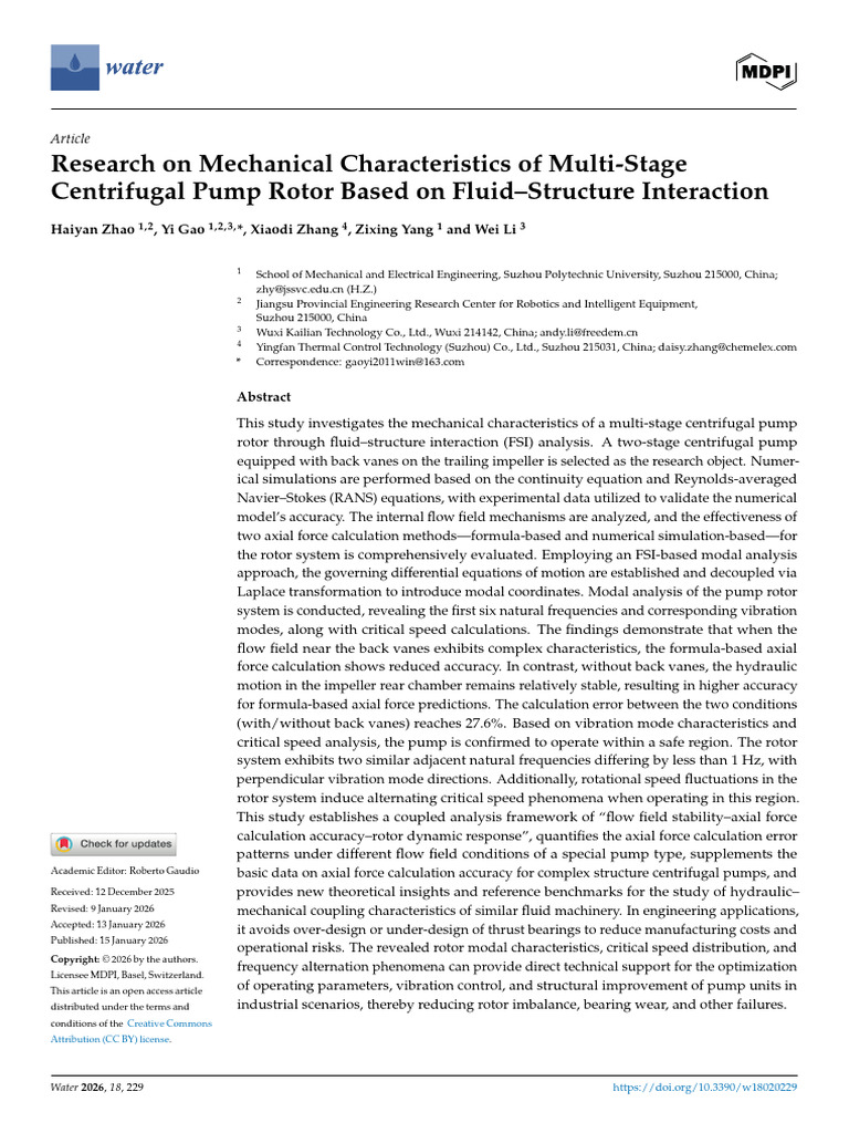 Mechanical Analysis of Multi-Stage Pump Rotor | PDF | Pump | Strength ...