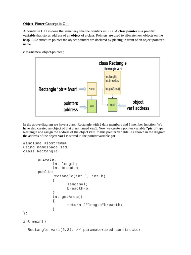 C++ Pointers and Virtual Functions Guide | PDF | Pointer (Computer ...