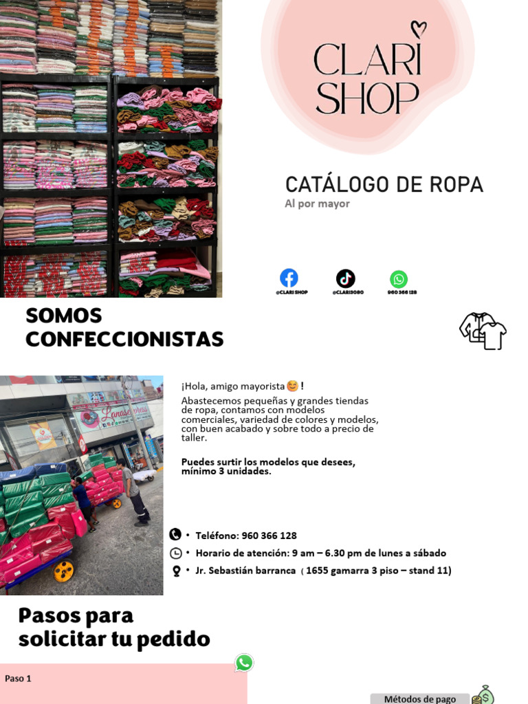 Ropa al por mayor: Poleras y Conjuntos | PDF