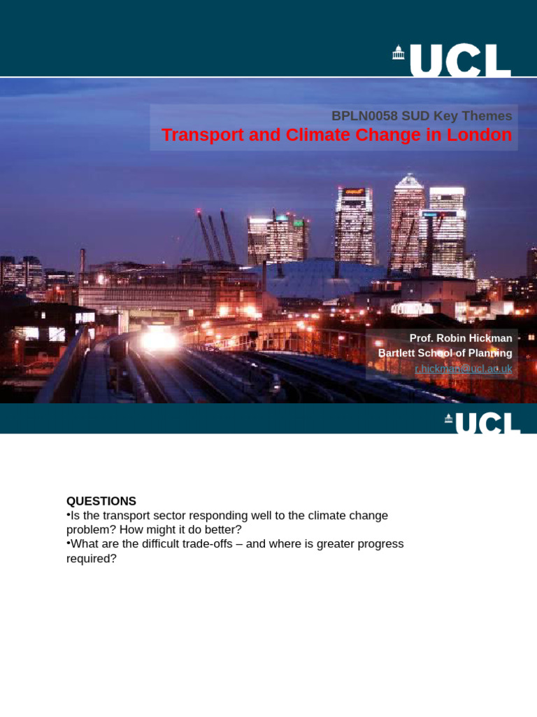 London Transport and Climate Change Insights | PDF | Transport ...