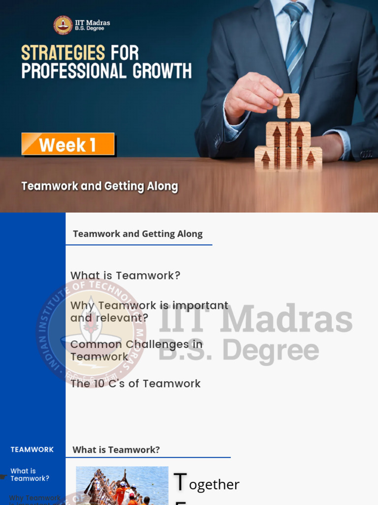 SPG Week 1 Teamwork and Getting Along | PDF | Change Management ...