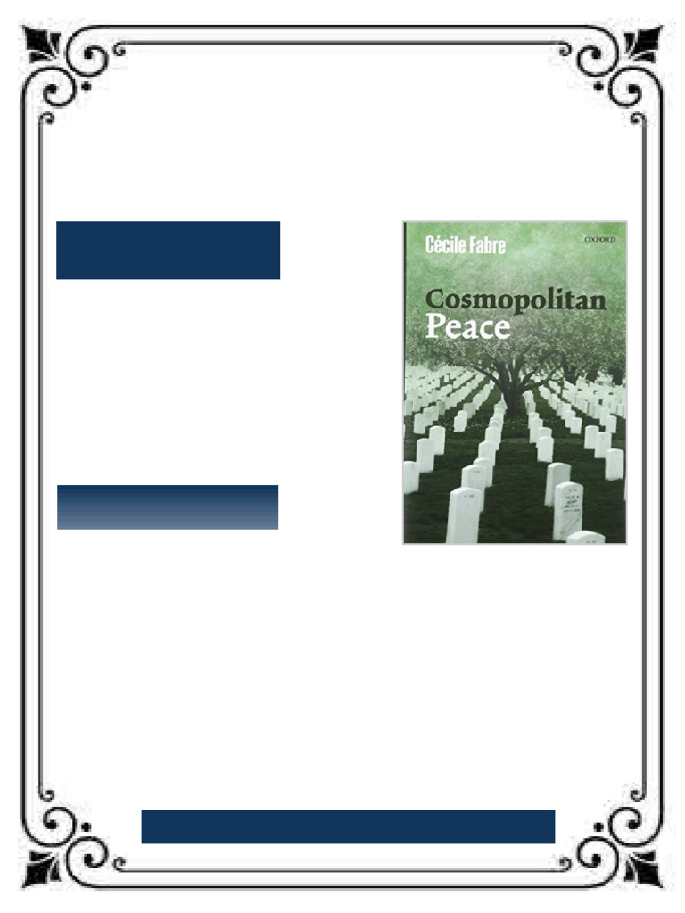 Cosmopolitan Peace 1st Edition Fabre Ebook Text Optimized Digital File ...