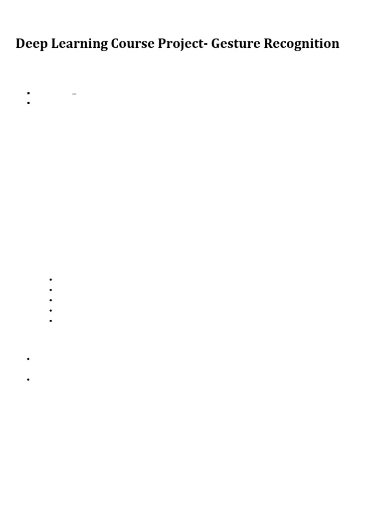 Gesture Recognition with Deep Learning | PDF | Machine Learning ...