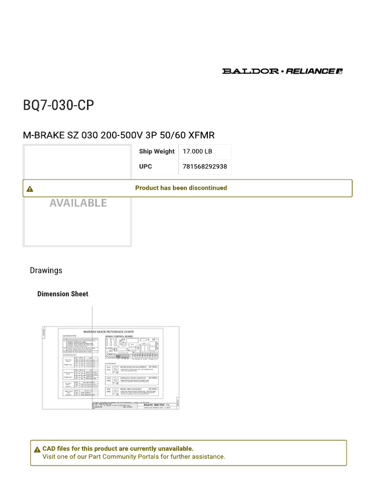 BQ7 030 CP Baldor | PDF